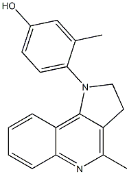 1-(2-Methyl-4-hydroxyphenyl)-4-methyl-2,3-dihydro-1H-pyrrolo[3,2-c]quinoline Struktur