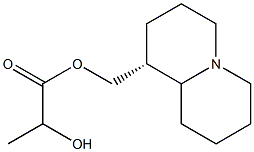 2-Hydroxypropionic acid [[(1R)-octahydro-2H-quinolizin]-1-ylmethyl] ester Struktur