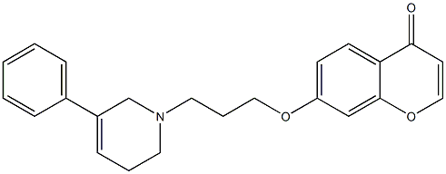 7-[3-[(1,2,3,6-Tetrahydro-5-phenylpyridin)-1-yl]propyloxy]-4H-1-benzopyran-4-one Struktur