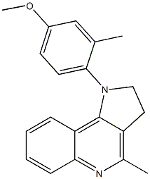 1-(2-Methyl-4-methoxyphenyl)-4-methyl-2,3-dihydro-1H-pyrrolo[3,2-c]quinoline Struktur