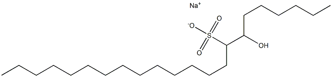 7-Hydroxydocosane-8-sulfonic acid sodium salt Struktur