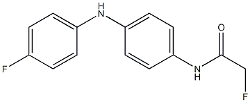 2-Fluoro-4'-(4-fluoroanilino)acetoanilide Struktur