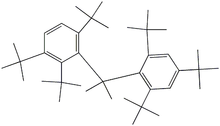 2-(2,3,6-Tri-tert-butylphenyl)-2-(2,4,6-tri-tert-butylphenyl)propane Struktur