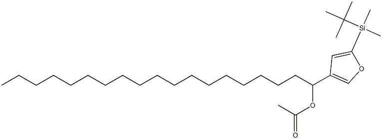 Acetic acid 1-[5-(tert-butyldimethylsilyl)-3-furyl]nonadecyl ester Struktur