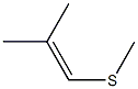 1-(Methylthio)-2-methyl-1-propene Struktur