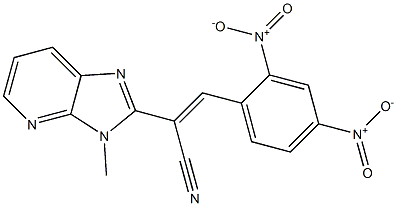 3-(2,4-Dinitrophenyl)-2-[3-methyl-3H-imidazo[4,5-b]pyridin-2-yl]propenenitrile Struktur