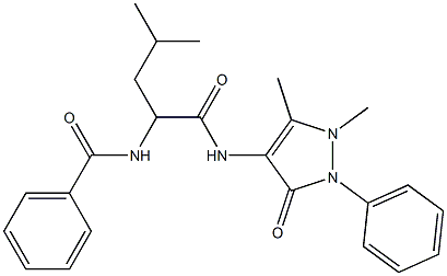 N-[1-(Antipyrinylcarbamoyl)-3-methylbutyl]benzamide Struktur