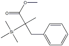 2-Methyl-3-phenyl-2-(trimethylsilyl)propanoic acid methyl ester Struktur