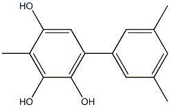 3-Methyl-6-(3,5-dimethylphenyl)benzene-1,2,4-triol Struktur