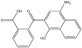 2-(1-Hydroxy-4-amino-2-naphtylcarbonyl)benzoic acid Struktur