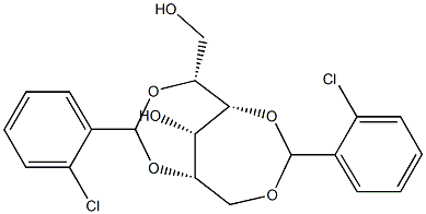 2-O,5-O:3-O,6-O-Bis(2-chlorobenzylidene)-L-glucitol Struktur