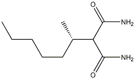 (-)-2-[(S)-1-Methylhexyl]malonamide Struktur