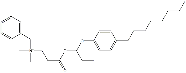 N,N-Dimethyl-N-benzyl-N-[2-[[1-(4-octylphenyloxy)propyl]oxycarbonyl]ethyl]aminium Struktur