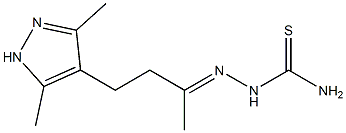 1-(3,5-Dimethyl-1H-pyrazol-4-yl)-3-butanone thiosemicarbazone Struktur