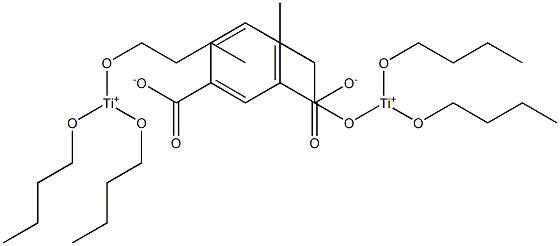 Bis[tributoxytitanium(IV)]isophthalate Struktur