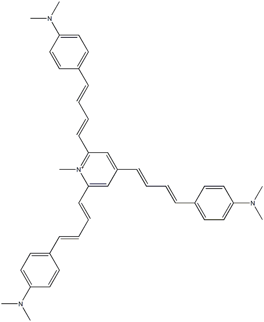 2,4,6-Tris[4-[4-(dimethylamino)phenyl]-1,3-butadienyl]-1-methylpyridinium Struktur