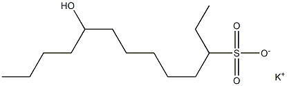 9-Hydroxytridecane-3-sulfonic acid potassium salt Struktur