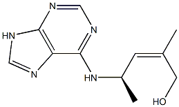 (2Z,4R)-4-[(9H-Purin-6-yl)amino]-2-methyl-2-penten-1-ol Struktur