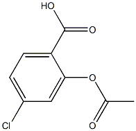 2-Acetyloxy-4-chlorobenzoic acid Struktur