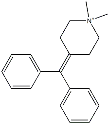 1,1-Dimethyl-4-benzhydrylidenepiperidine-1-ium Struktur