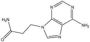 6-Amino-9H-purine-9-propanamide Struktur