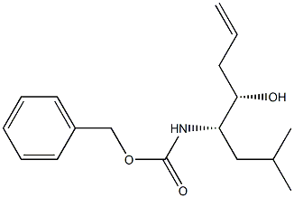 N-[(1S,2S)-1-Isobutyl-2-hydroxy-4-pentenyl]carbamic acid benzyl ester Struktur