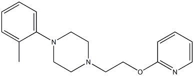 1-[2-(2-Pyridyloxy)ethyl]-4-(o-tolyl)piperazine Struktur