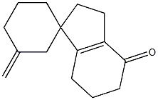 2,3,6,7-Tetrahydro-3'-methylenespiro[1H-indene-1,1'-cyclohexan]-4(5H)-one Struktur