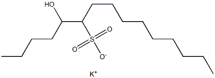 5-Hydroxypentadecane-6-sulfonic acid potassium salt Struktur