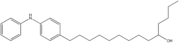 4-(10-Hydroxytetradecyl)phenylphenylamine Struktur