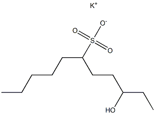 3-Hydroxyundecane-6-sulfonic acid potassium salt Struktur