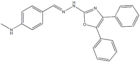 4-(Methylamino)benzaldehyde (4,5-diphenyloxazol-2-yl)hydrazone Struktur