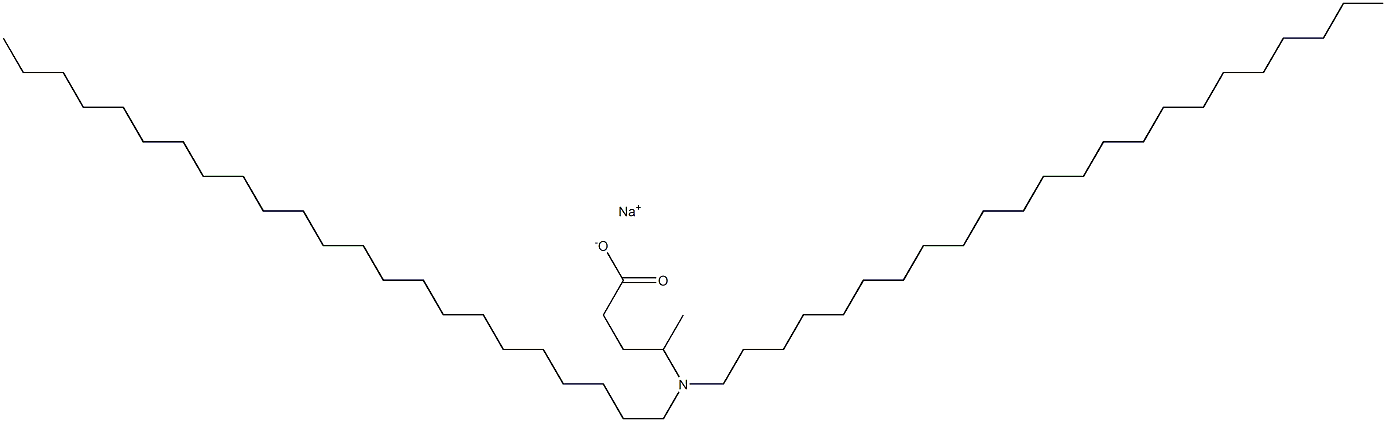 4-(Ditricosylamino)valeric acid sodium salt Struktur