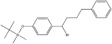 1-[(tert-Butyl)dimethylsiloxy]-4-[1-bromo-4-phenylbutyl]benzene Struktur