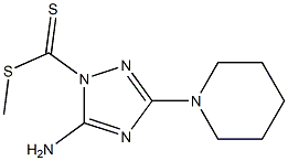 5-Amino-3-(1-piperidinyl)-1H-1,2,4-triazole-1-dithiocarboxylic acid methyl ester Struktur