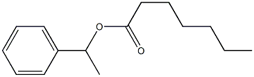 Heptanoic acid 1-phenylethyl ester Struktur