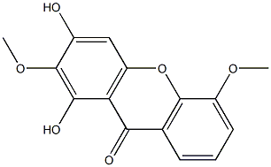 1,3-Dihydroxy-2,5-dimethoxyxanthone Struktur