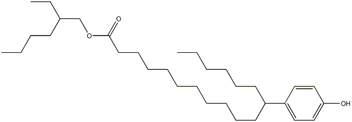 12-(4-Hydroxyphenyl)stearic acid 2-ethylhexyl ester Struktur