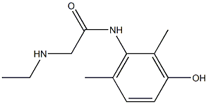 N-(3-Hydroxy-2,6-dimethylphenyl)-2-(ethylamino)acetamide Struktur