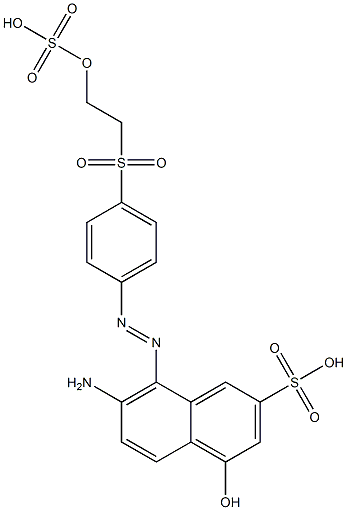 7-Amino-4-hydroxy-8-[4-[2-(sulfooxy)ethylsulfonyl]phenylazo]-2-naphthalenesulfonic acid Struktur