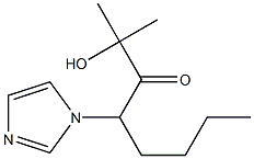 4-(1H-Imidazol-1-yl)-2-hydroxy-2-methyl-3-octanone Struktur