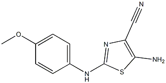 5-Amino-2-[4-methoxyphenylamino]thiazole-4-carbonitrile Struktur