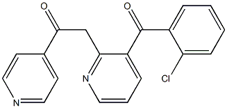 ETHANONE, 2-[3-(2-CHLOROBENZOYL)-2-PYRIDINYL]-1-(4-PYRIDINYL)- Struktur