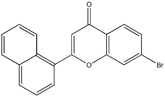 7-BROMO-2-(NAPHTHALEN-1-YL)-4H-CHROMEN-4-ONE Struktur