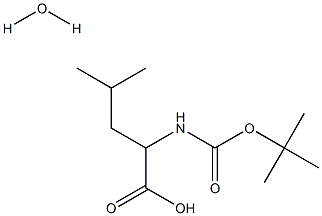 BOC-DL-Leucine monohydrate Struktur