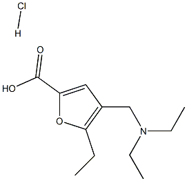 4-Diethylaminomethyl-5-ethyl-furan-2-carboxylic acid hydrochloride Struktur