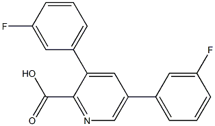 3,5-Bis(3-fluorophenyl)picolinic acid Struktur