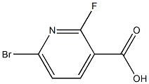 6-Bromo-2-fluoro-3-pyridinecarboxylic acid Struktur