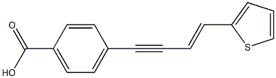 (E)-4-(4-(thiophen-2-yl)but-3-en-1-ynyl)benzoic acid Struktur