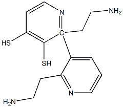 2-(3-(2-(2-(2-aminoethyl)pyridin-3-yl)disulfanyl)pyridin-2-yl)ethanamine Struktur